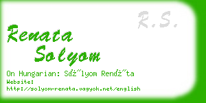 renata solyom business card